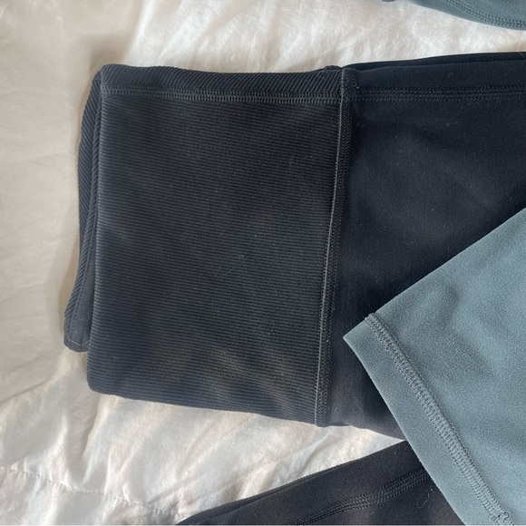 ATHLETA rib skinny leg pant bundle of 2 black and gray small tall length - Picture 3 of 11